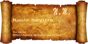 Nyeste Margitta névjegykártya
